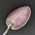 1933 British vintage pair of sterling silver demitasse spoons with enamel decoration